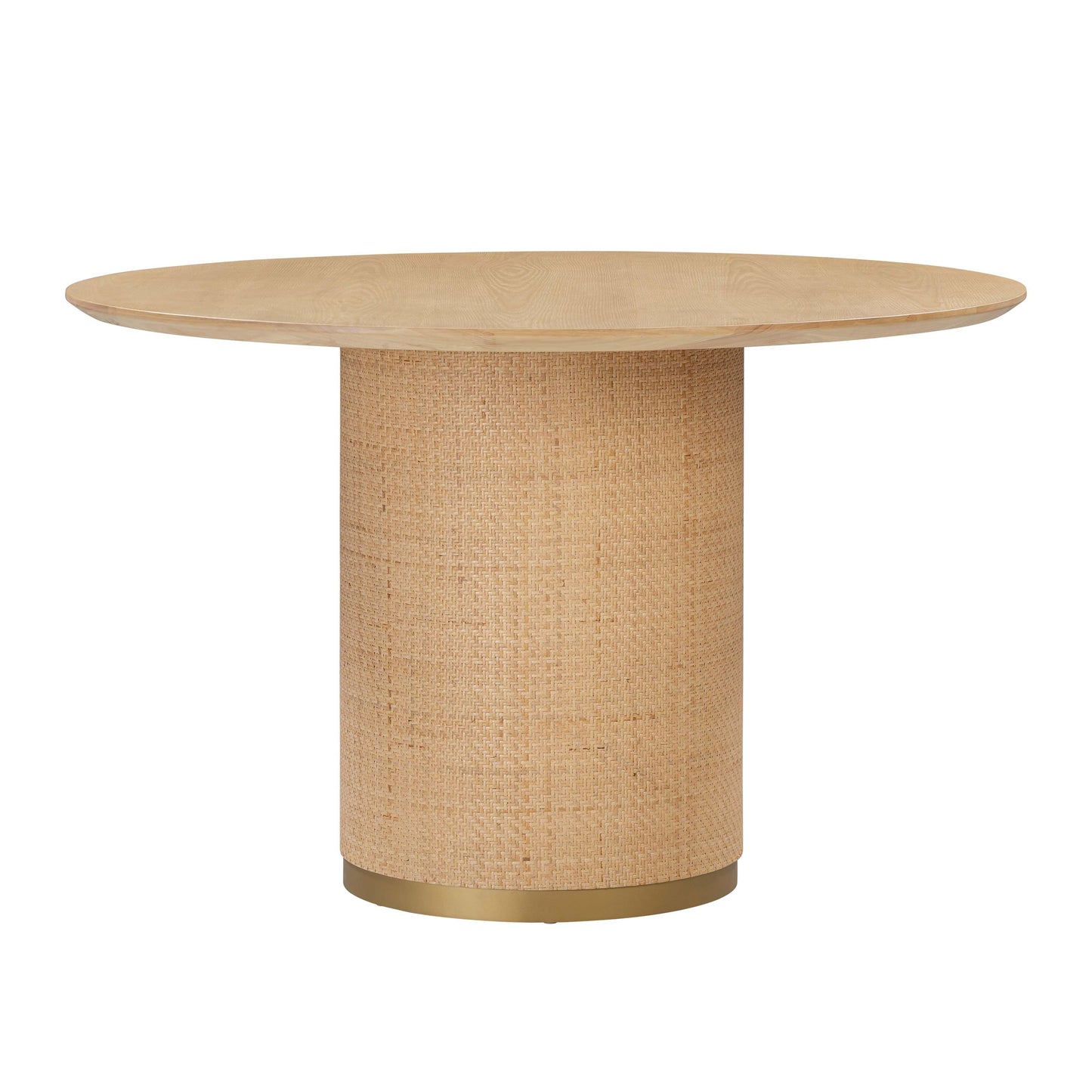 Akiba 47 Natural Ash Rattan Round Dining Table by TOV D54221