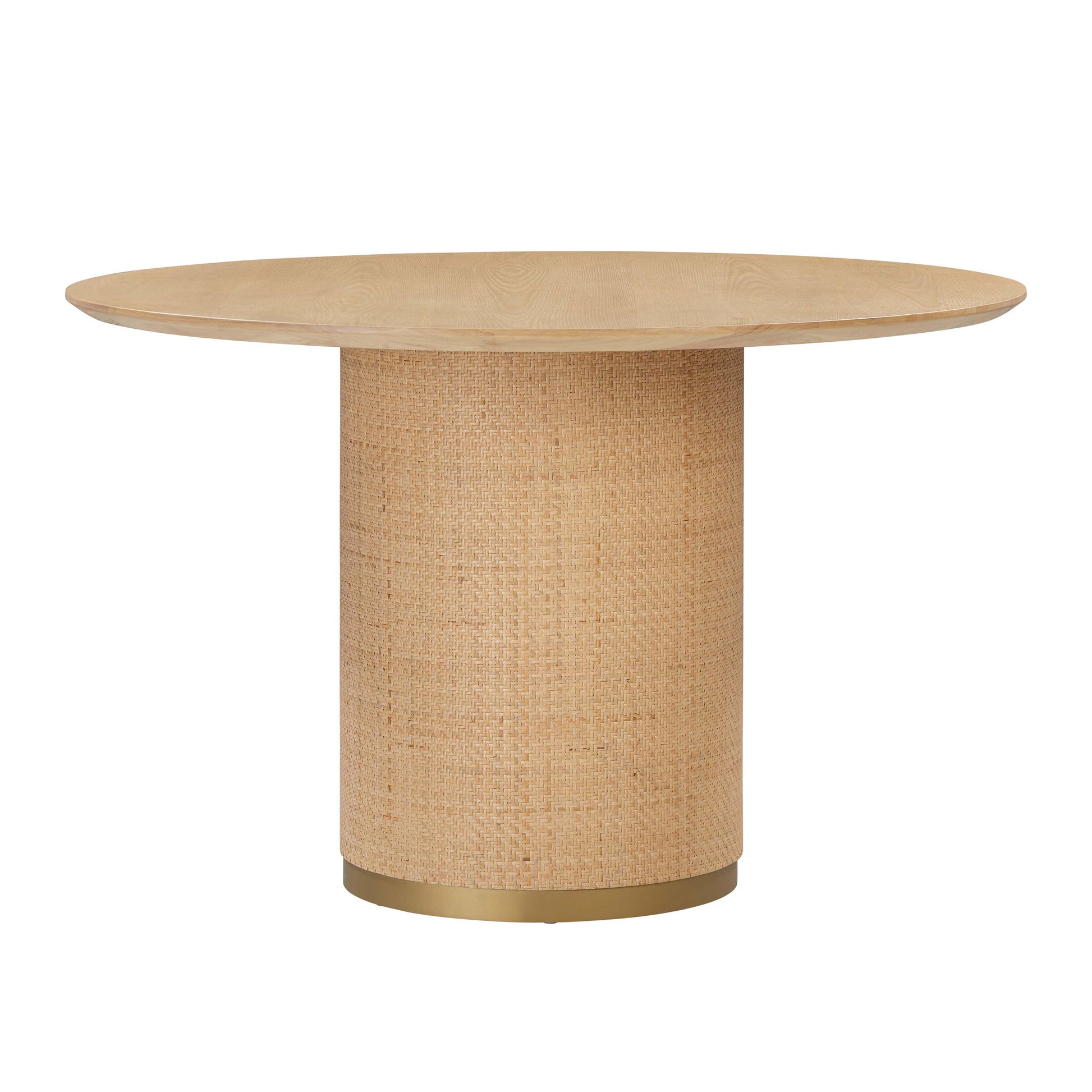 Akiba 47 Natural Ash Rattan Round Dining Table by TOV D54221