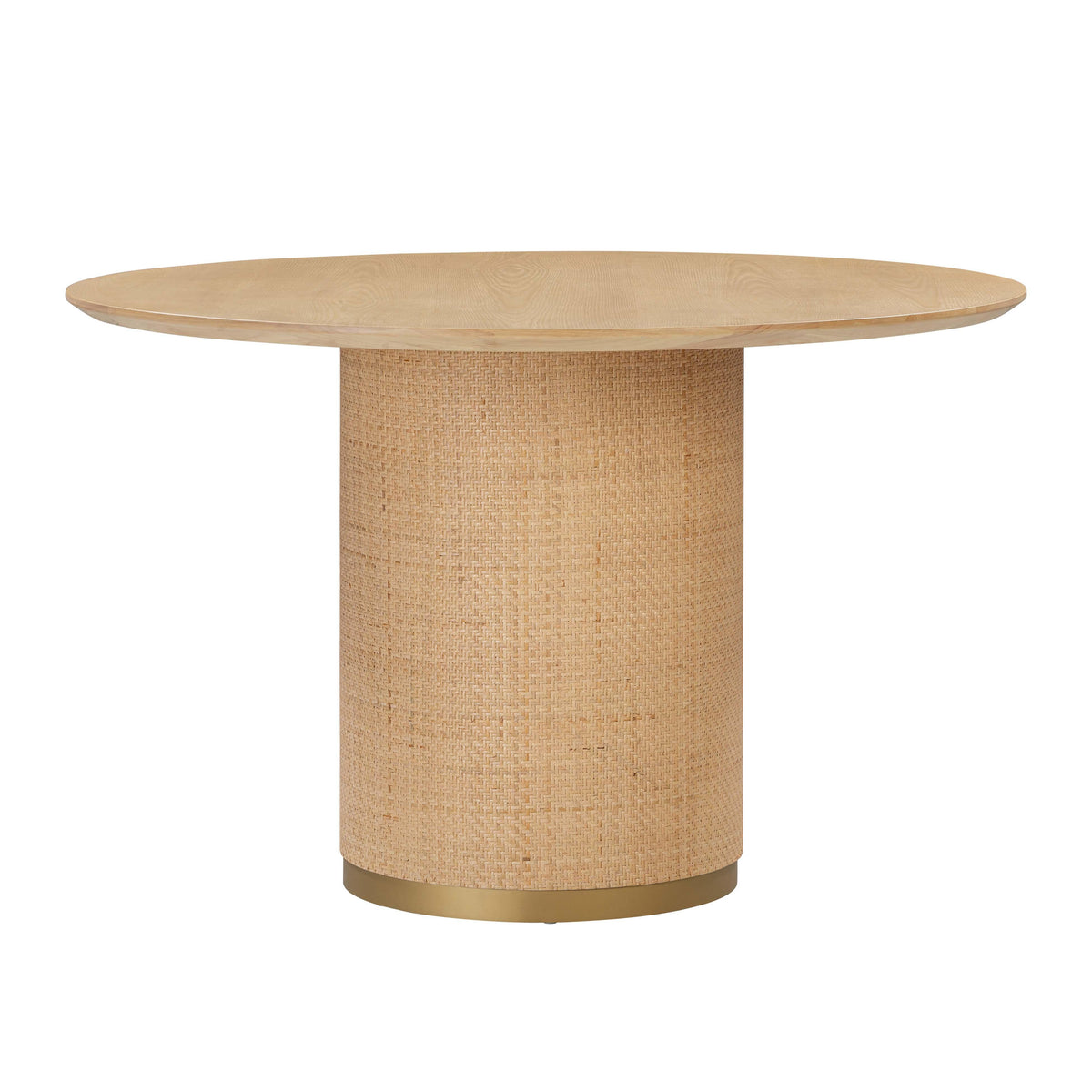 Akiba 47" Natural Ash & Rattan Round Dining Table by TOV Furniture – photo 3 of 7