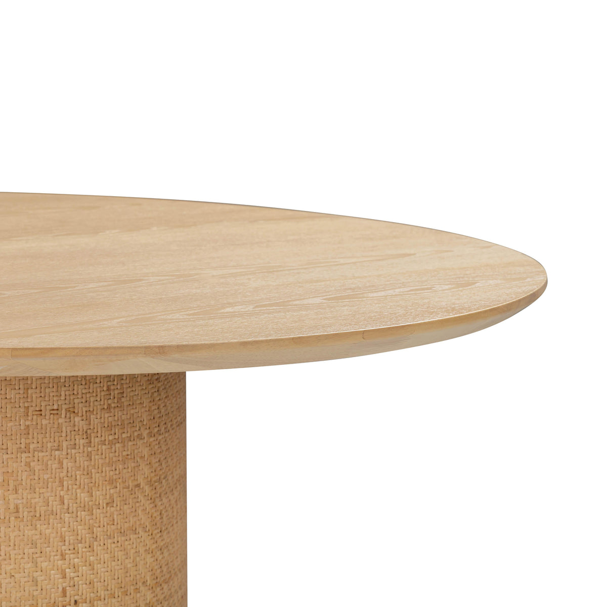 Akiba 47" Natural Ash & Rattan Round Dining Table by TOV Furniture – photo 5 of 7