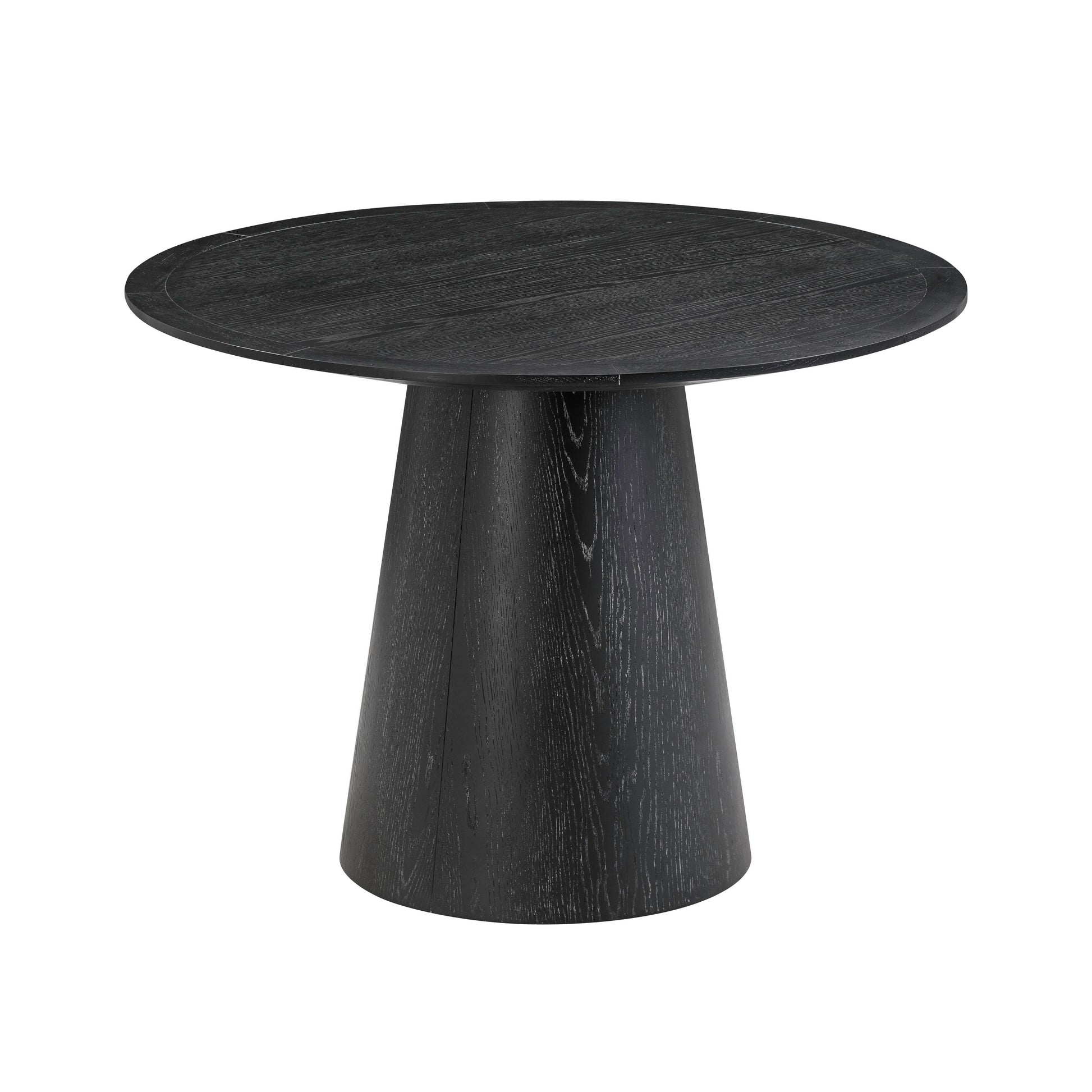 Sahara 41 Black Oak Round Dining Table by TOV D54225