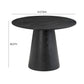 Sahara 41 Black Oak Round Dining Table by TOV D54225
