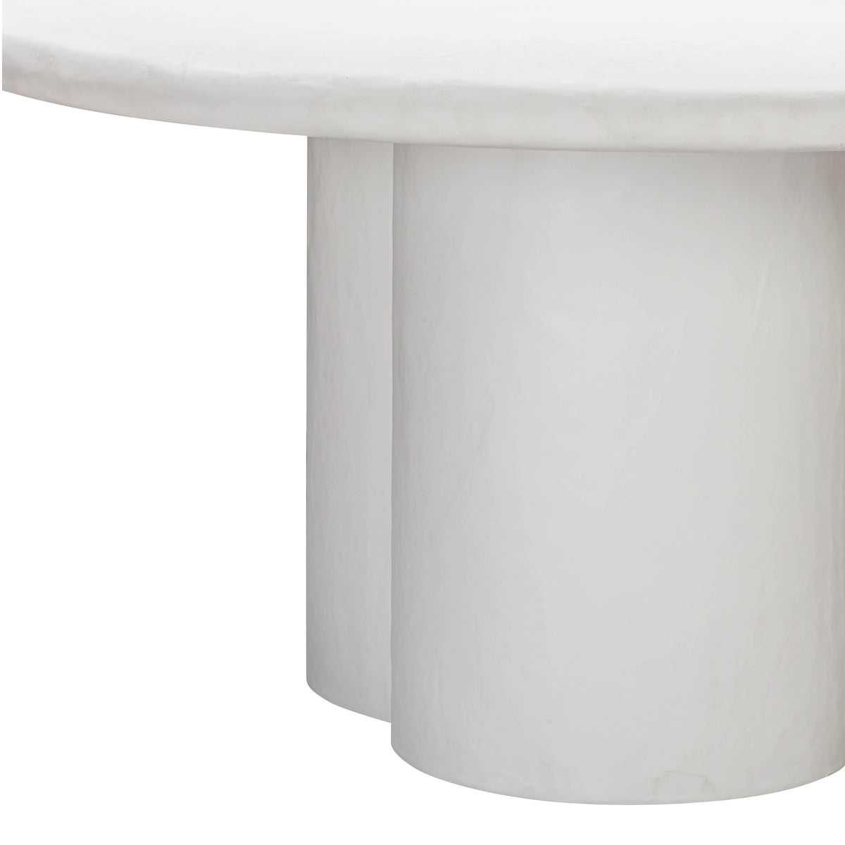 Elika White Faux Plaster Round Dining Table by TOV Furniture – photo 5 of 8