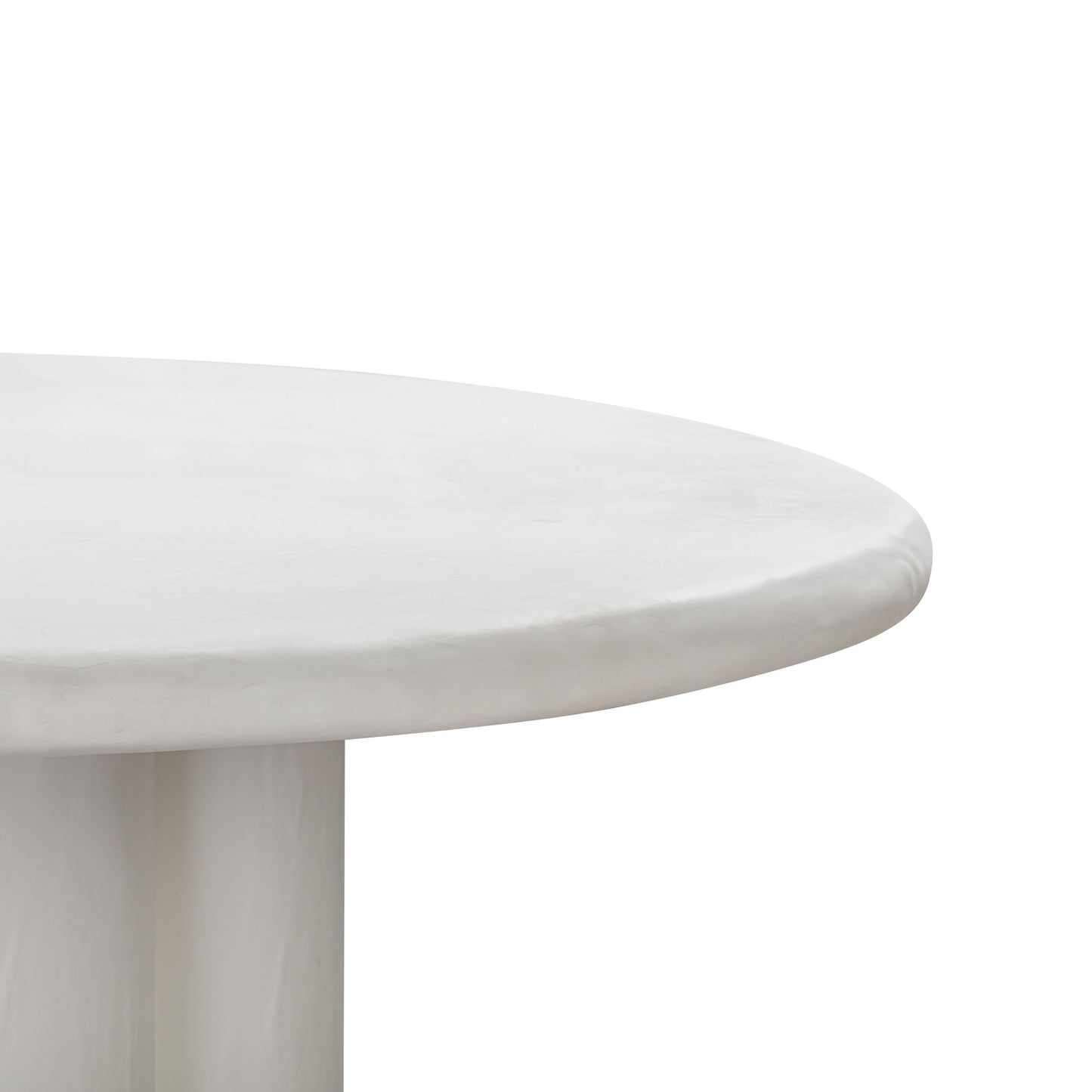 Elika 59" Faux Plaster Indoor/Outdoor Round Dining Table White by Tov Furniture