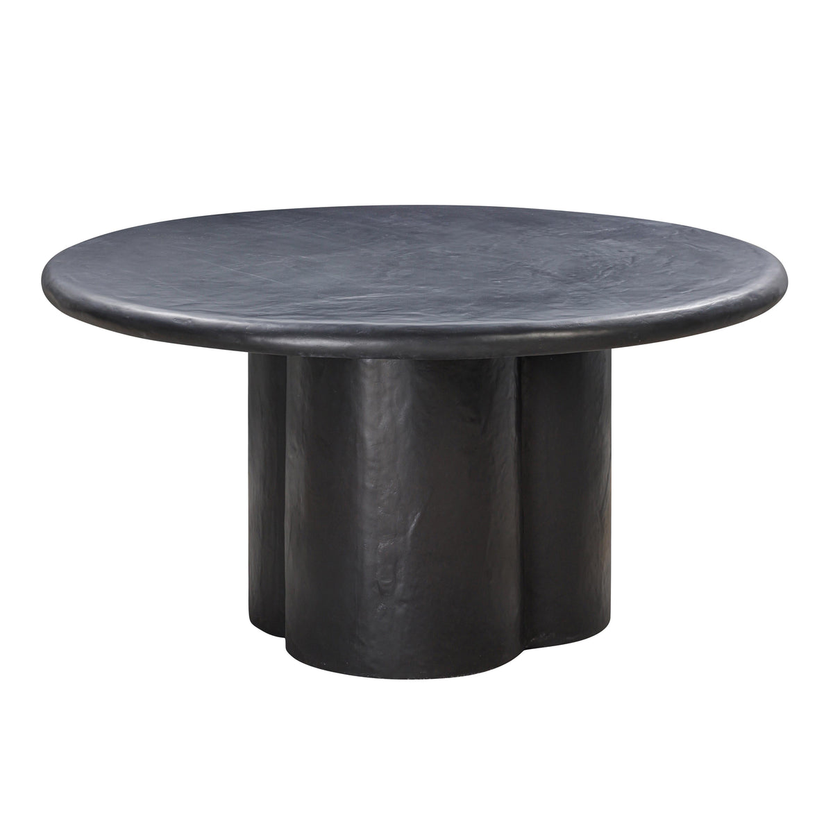 Elika Black Faux Plaster Round Dining Table by TOV Furniture – photo 1 of 7