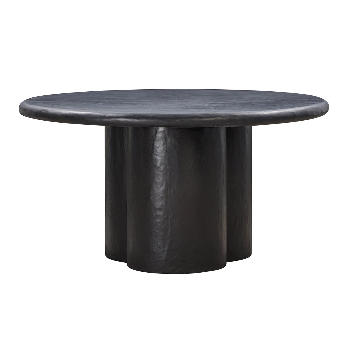 Elika Black Faux Plaster Round Dining Table by TOV Furniture – photo 3 of 7