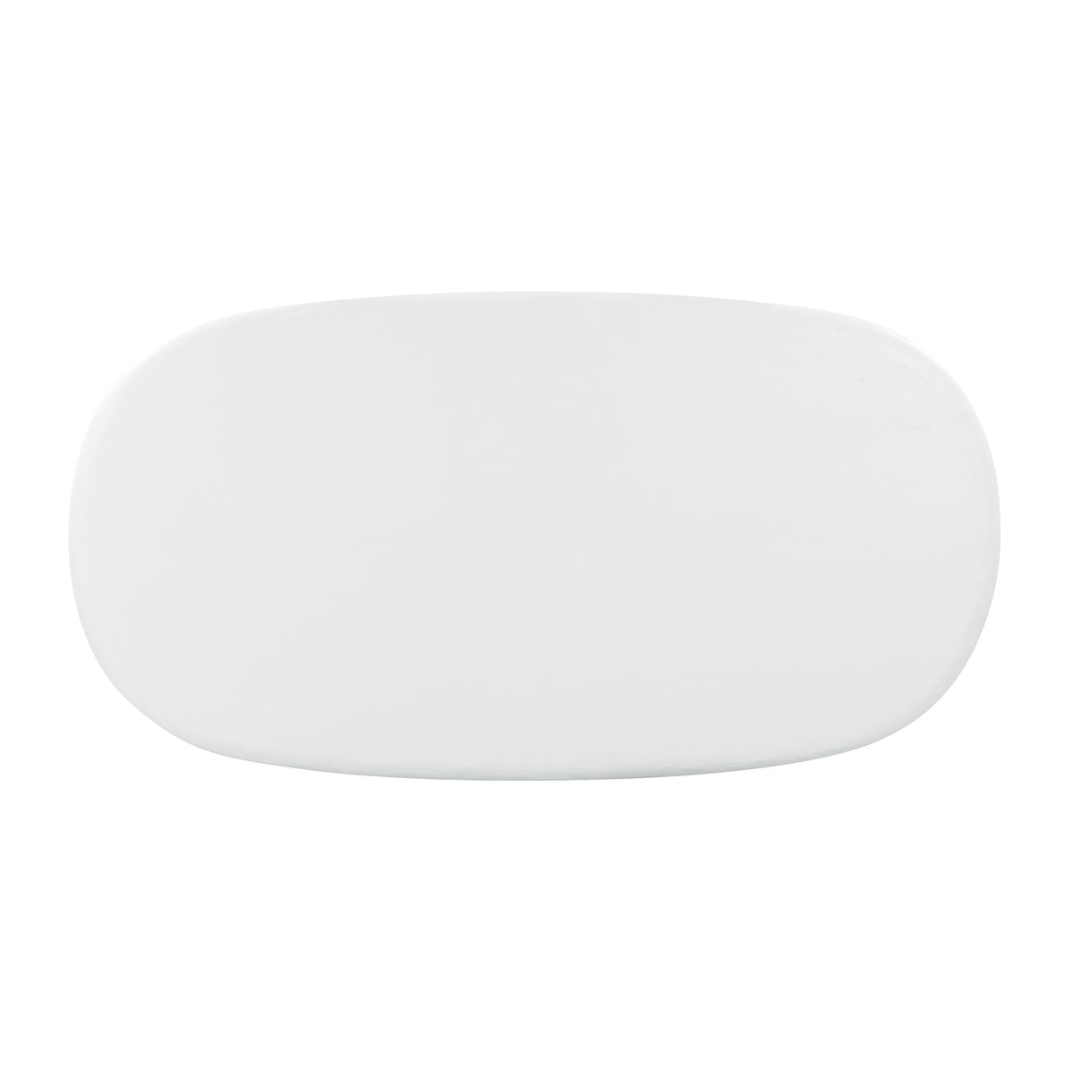 Elika White Faux Plaster Oval Dining Table by TOV Furniture – photo 5 of 7