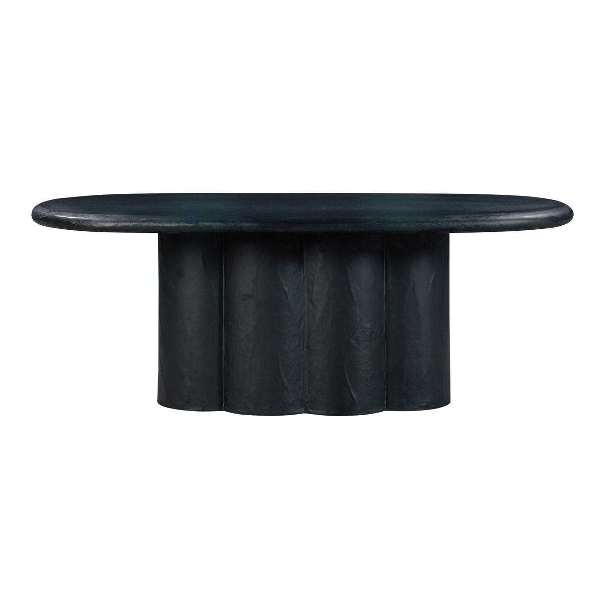 Elika Black Faux Plaster Oval Dining Table by TOV Furniture – photo 1 of 7