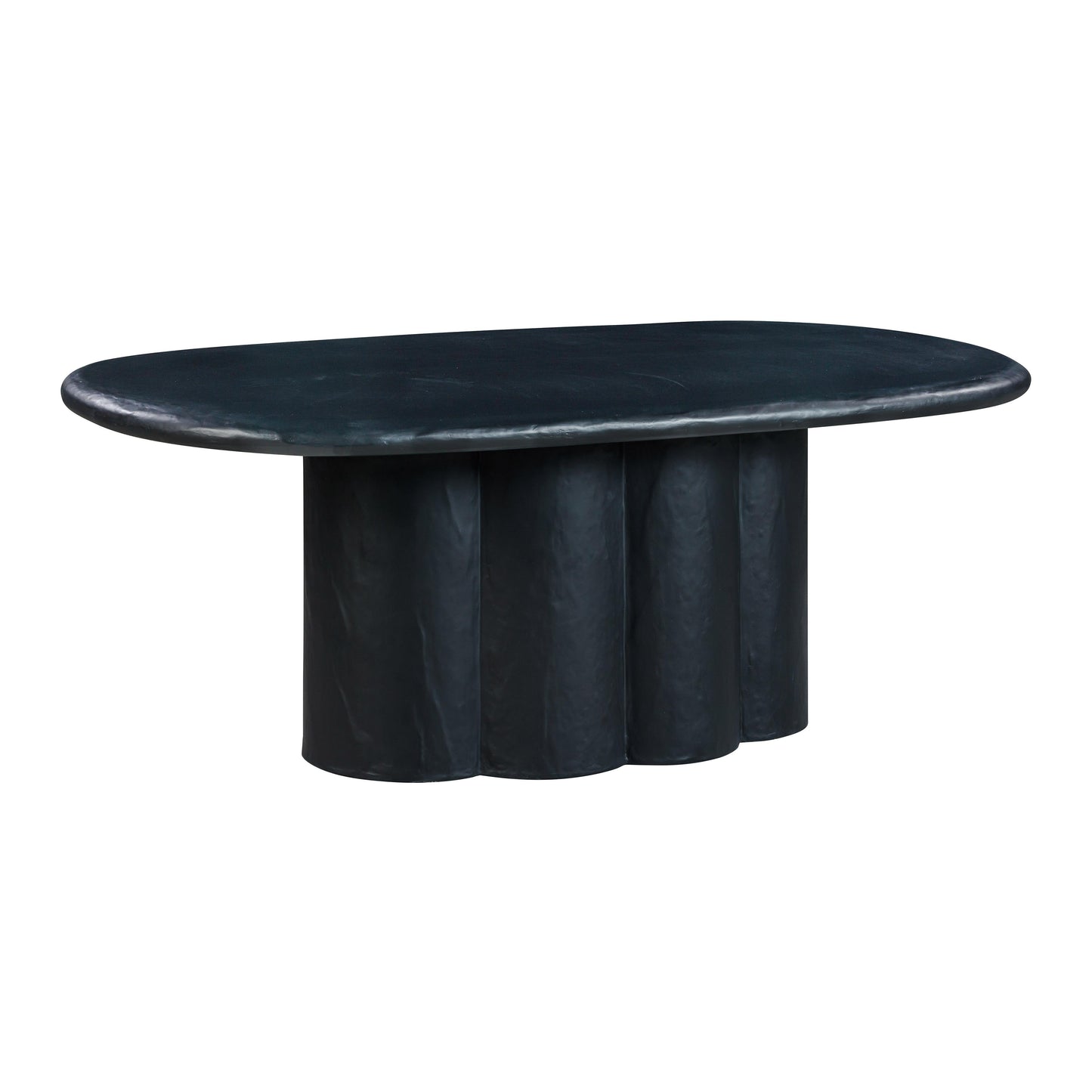 Elika 80 Faux Plaster Indoor Outdoor Oval Dining Table by TOV D54235