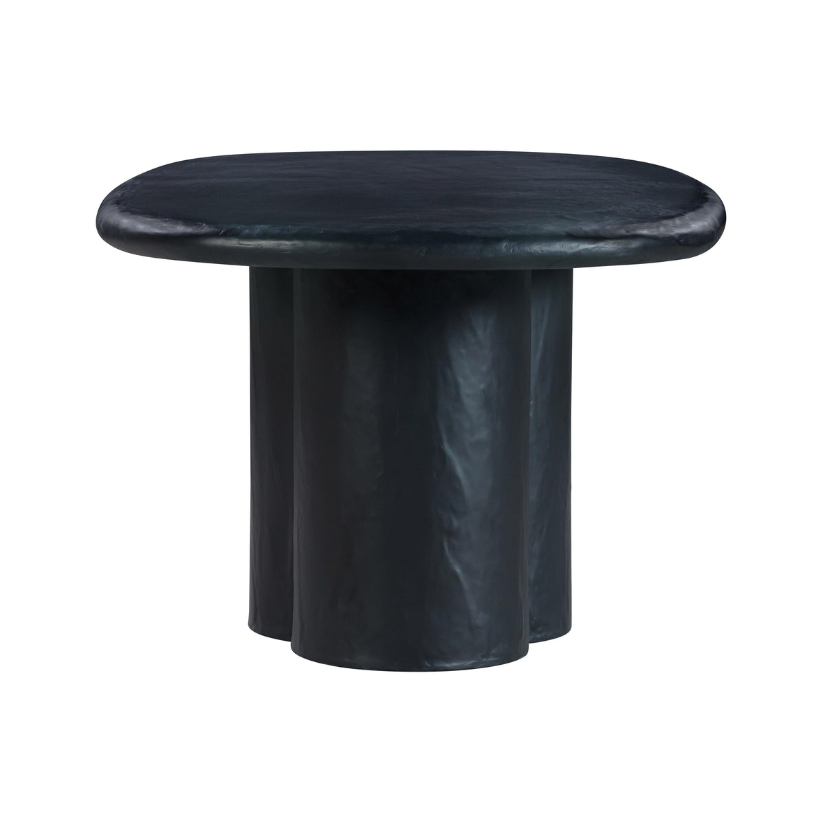 Elika Black Faux Plaster Oval Dining Table by TOV Furniture – photo 4 of 7