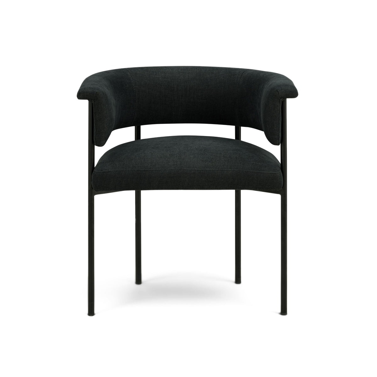 Taylor Black Performance Linen Dining Chair by TOV Furniture – photo 3 of 7