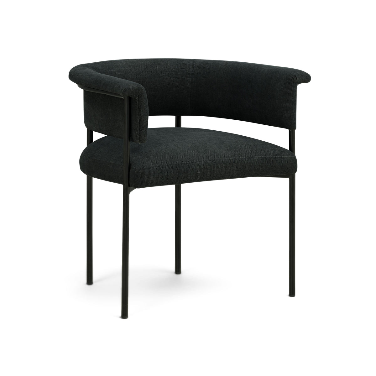 Taylor Black Performance Linen Dining Chair by TOV Furniture – photo 1 of 7
