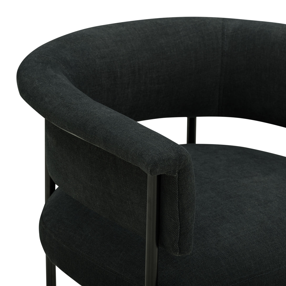 Taylor Black Performance Linen Dining Chair by TOV Furniture – photo 4 of 7