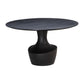 Gevra 54 Black Acacia Faux Plaster Round Dining Table by TOV D54245