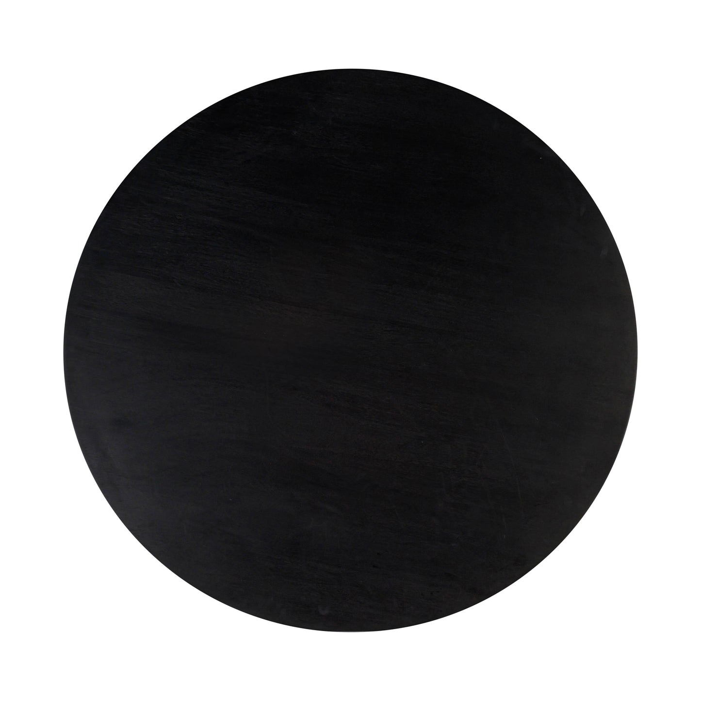 Gevra 54 Black Acacia Faux Plaster Round Dining Table by TOV D54245