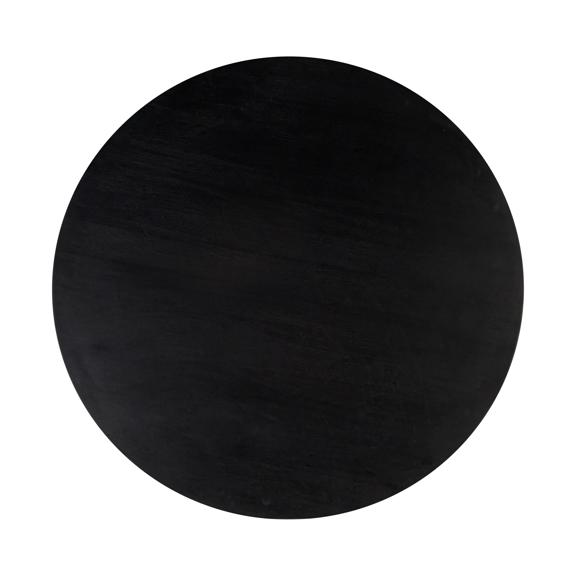 Gevra 54 Black Acacia Faux Plaster Round Dining Table by TOV D54245