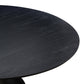 Gevra 54 Black Acacia Faux Plaster Round Dining Table by TOV D54245