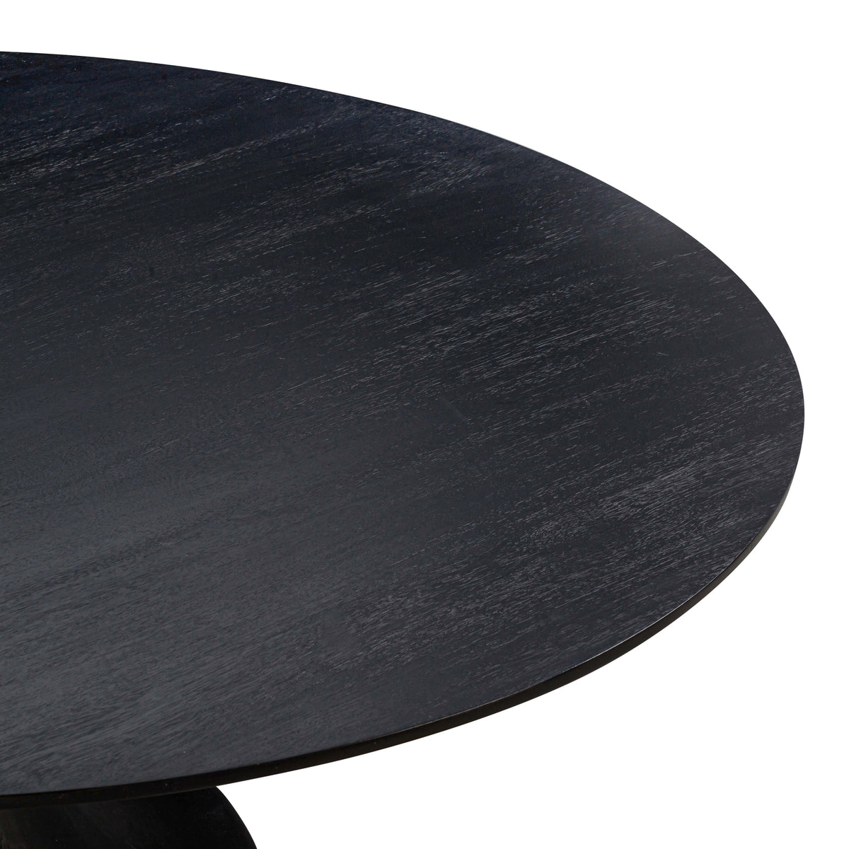 Gevra 54" Black Acacia & Faux Plaster Round Dining Table by TOV Furniture – photo 6 of 7