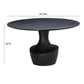 Gevra 54 Black Acacia Faux Plaster Round Dining Table by TOV D54245