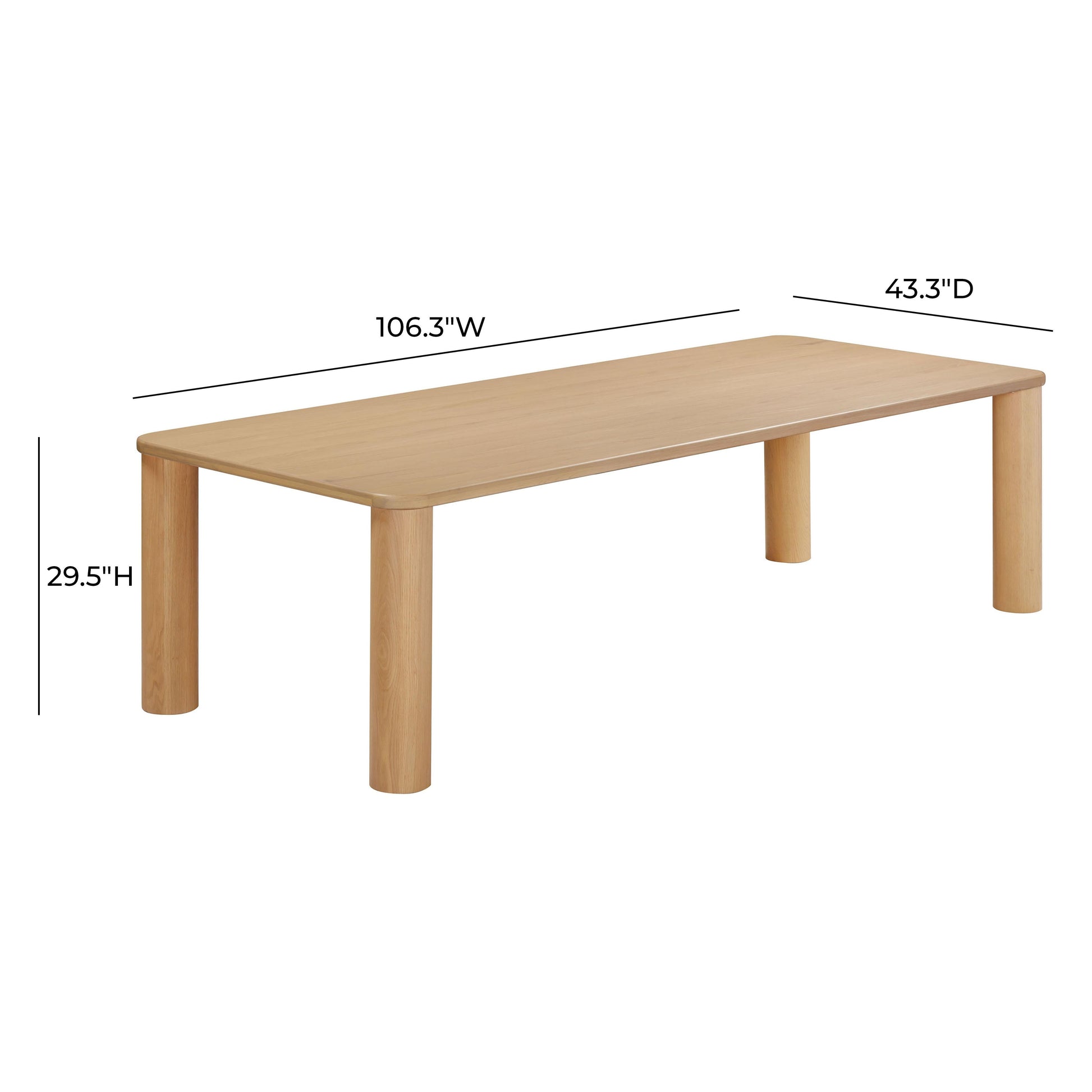 Akola 106 Oak Rectangular Dining Table by TOV D54247