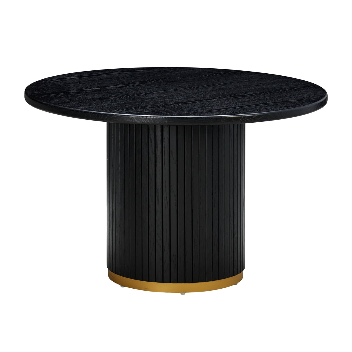 Chelsea Black Oak Round Dining Table by TOV Furniture – photo 3 of 8