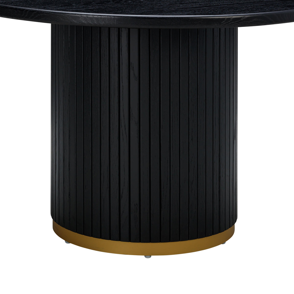 Chelsea Black Oak Round Dining Table by TOV Furniture – photo 4 of 8