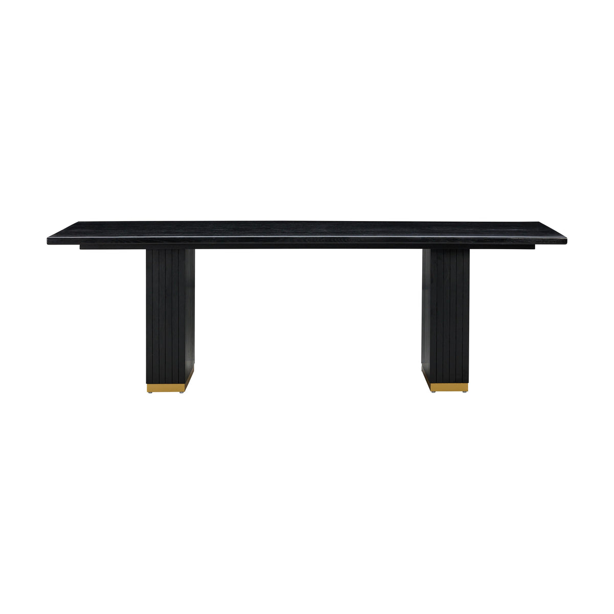 Chelsea Black Oak Rectangular Dining Table by TOV Furniture – photo 3 of 9