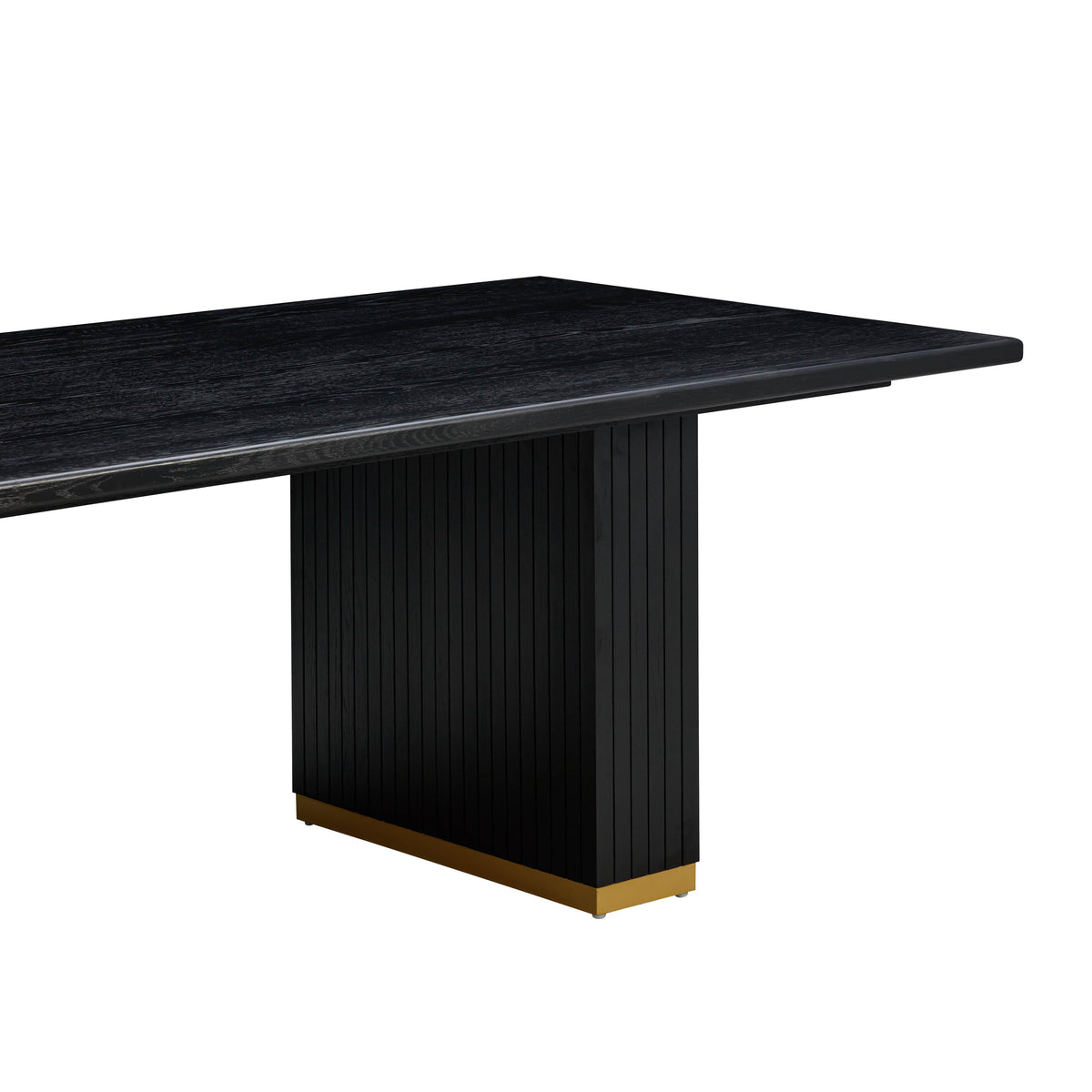Chelsea Black Oak Rectangular Dining Table by TOV Furniture – photo 5 of 9
