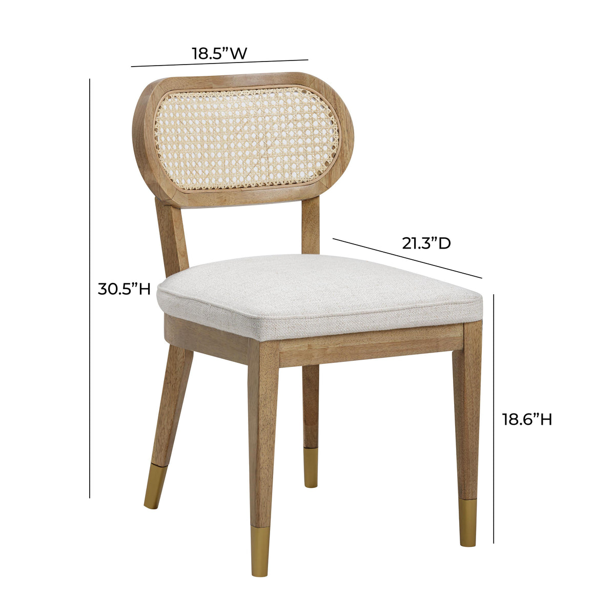 Cosette Natural Performance Linen Dining Chair by TOV Furniture – photo 7 of 7