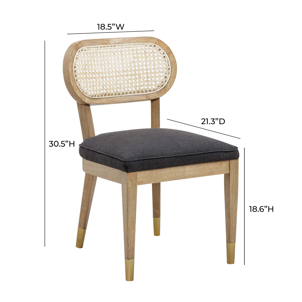 Cosette Black Performance Linen Dining Chair by TOV Furniture – photo 7 of 7