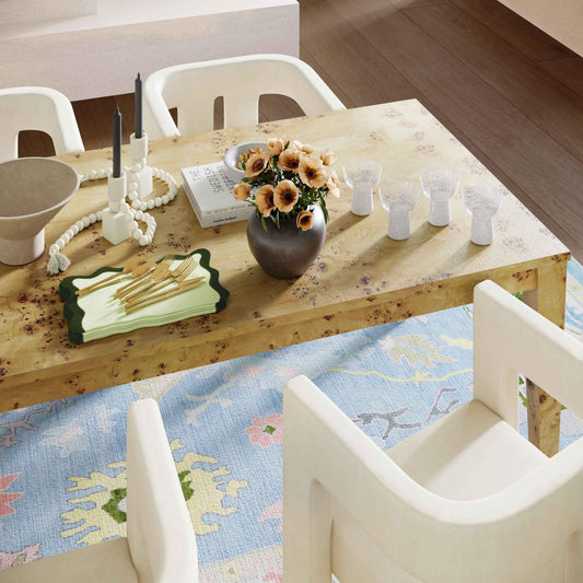 Brandyss 90" Natural Burl Rectangular Dining Table by TOV Furniture – photo 2 of 8