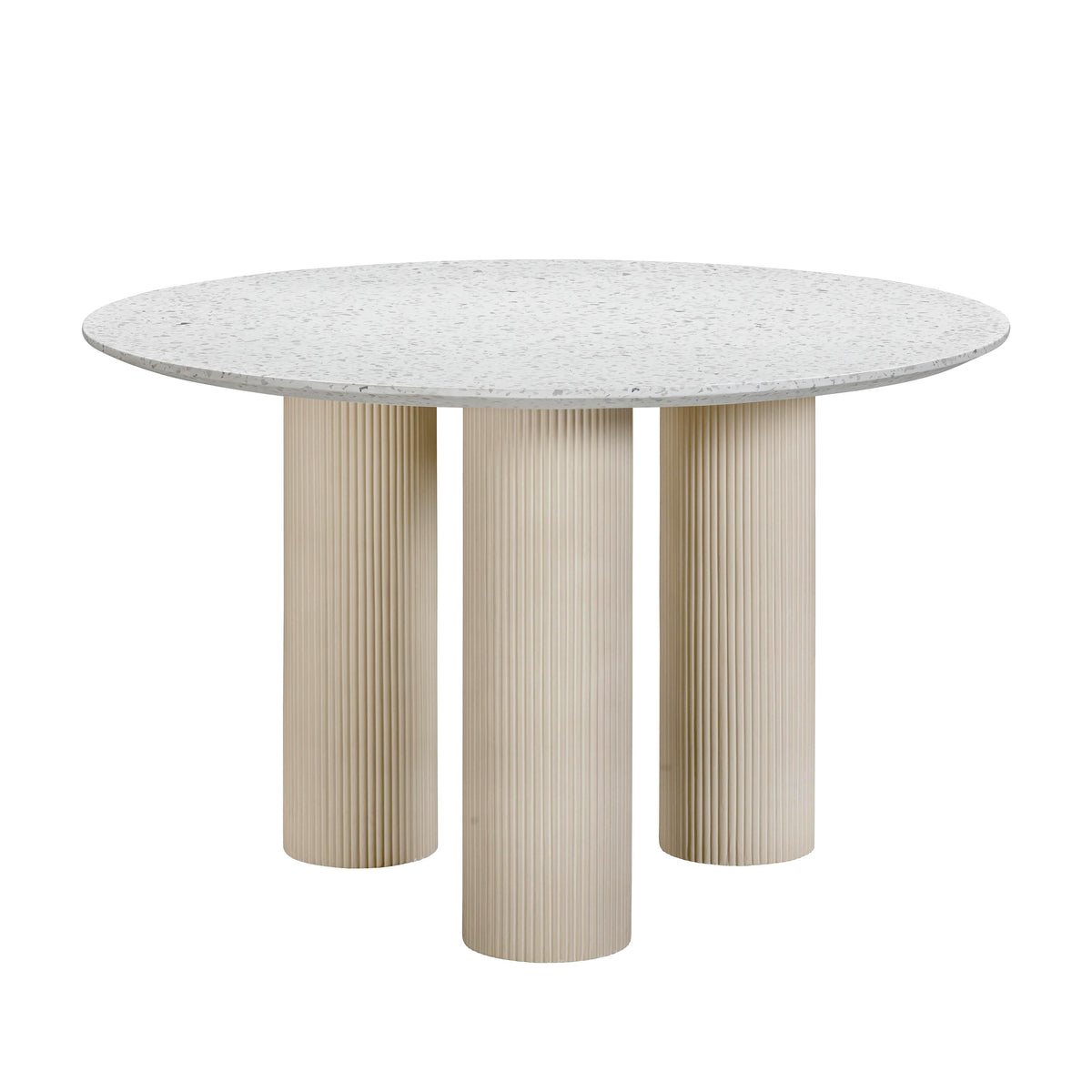 Parcino 47" Faux Terrazzo Concrete Indoor/Outdoor Round Dining Table by TOV Furniture – photo 1 of 8