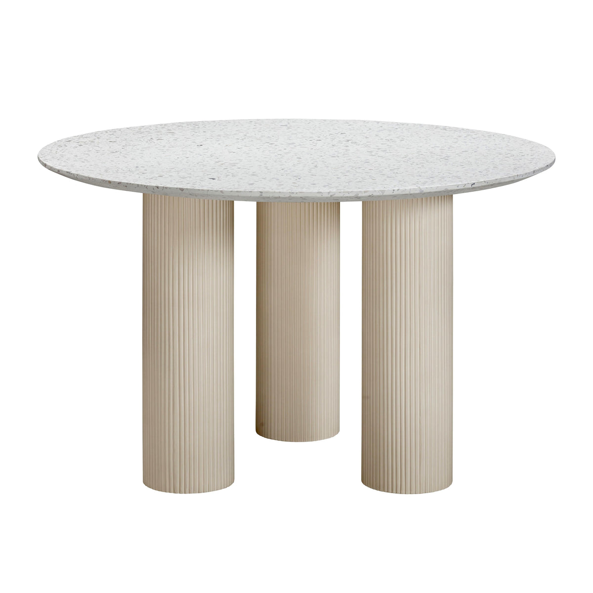 Parcino 47" Faux Terrazzo Concrete Indoor/Outdoor Round Dining Table by TOV Furniture – photo 3 of 8