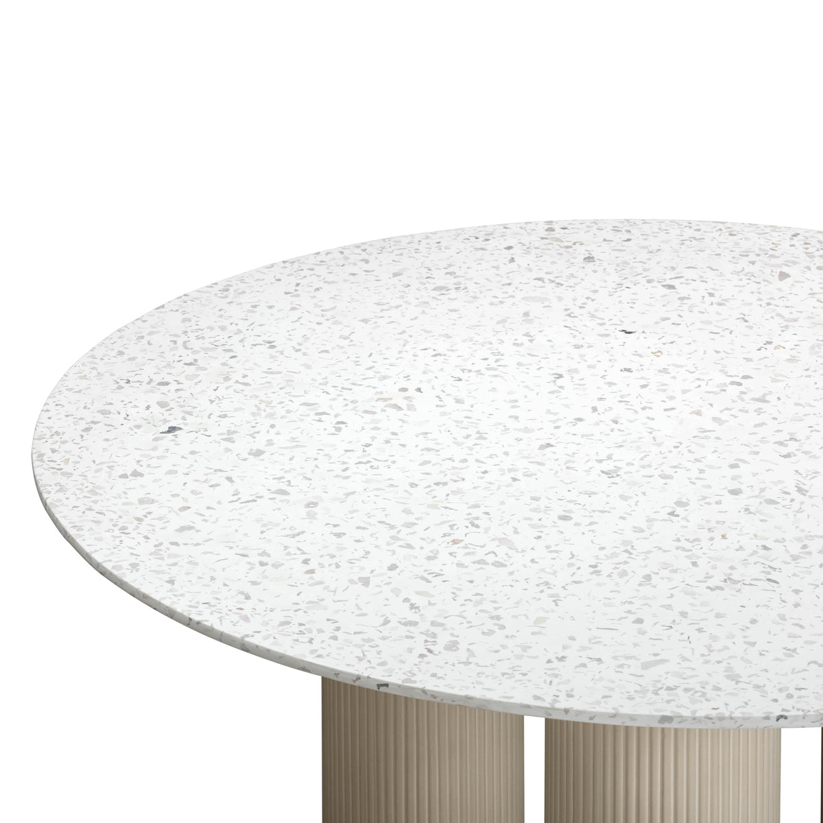 Parcino 47" Faux Terrazzo Concrete Indoor/Outdoor Round Dining Table by TOV Furniture – photo 5 of 8