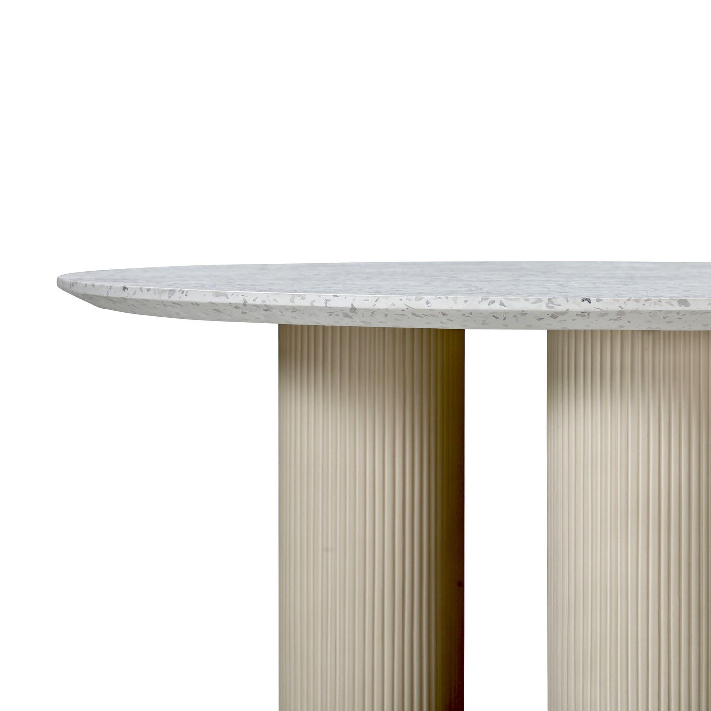 Parcino 47 Terrazzo Concrete Indoor Outdoor Round Dining Table by TOV D54289