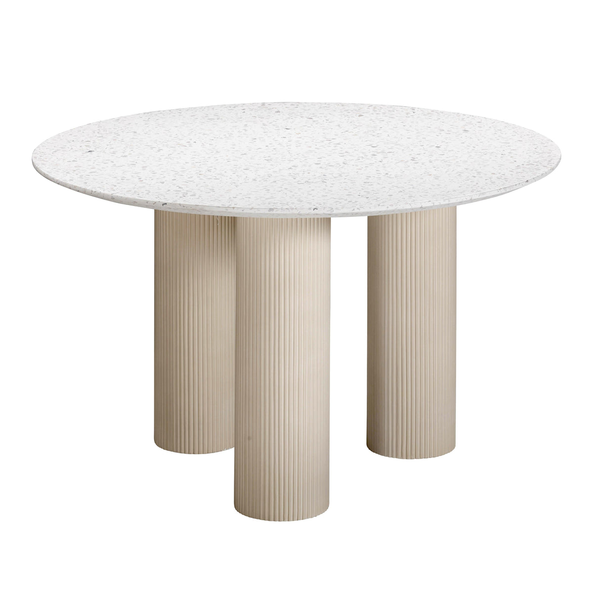 Parcino 47" Faux Terrazzo Concrete Indoor/Outdoor Round Dining Table by TOV Furniture – photo 7 of 8
