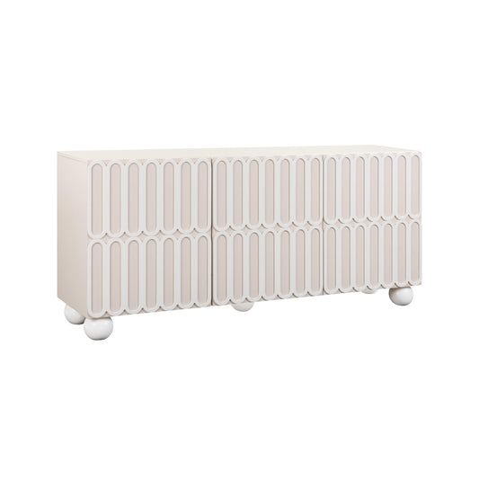 Tori 74" Motif Taupe Buffet Taupe by Tov Furniture