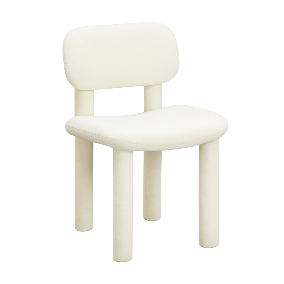Elise Ivory White Performance Velvet Dining Chair by TOV Furniture – photo 1 of 6