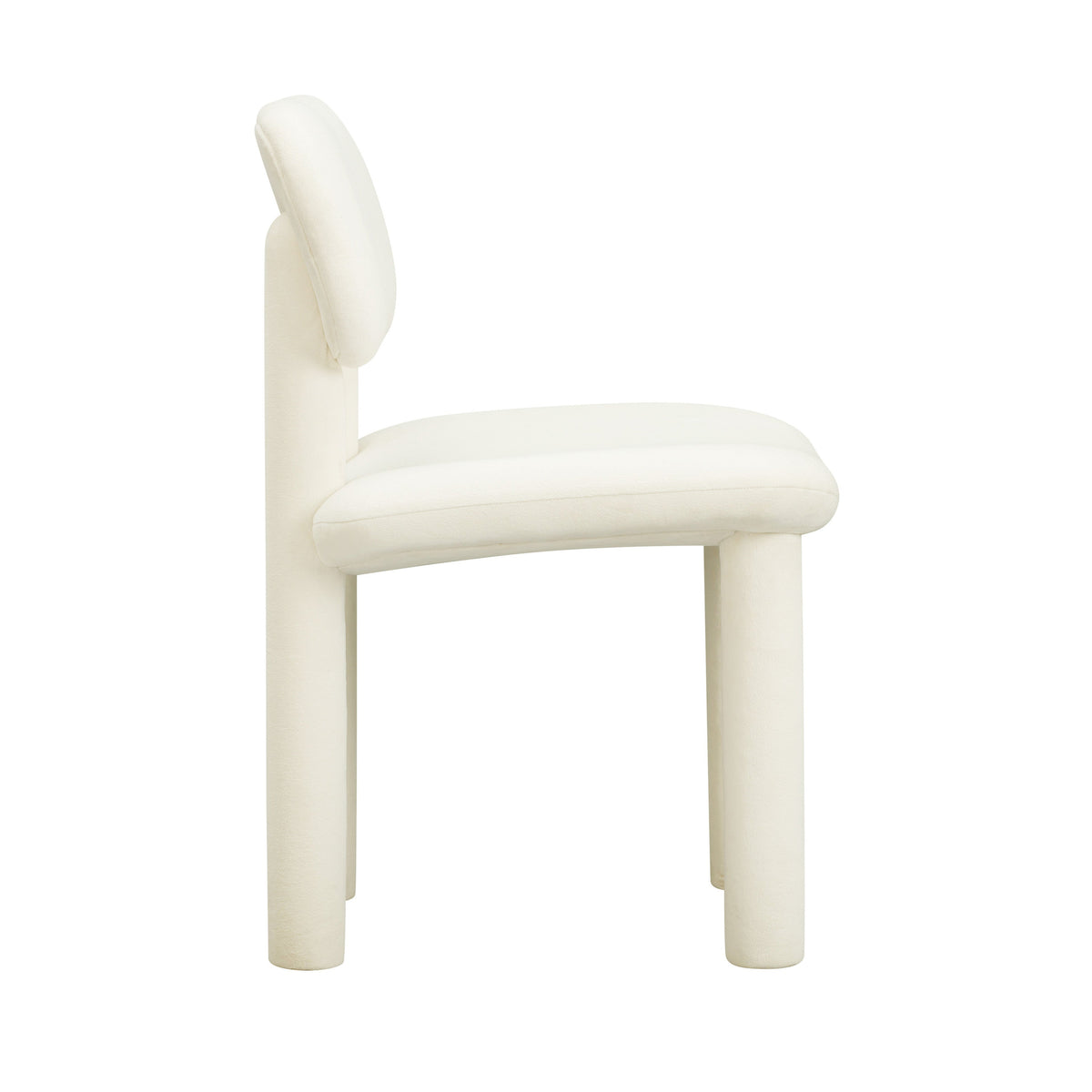 Elise Ivory White Performance Velvet Dining Chair by TOV Furniture – photo 5 of 6
