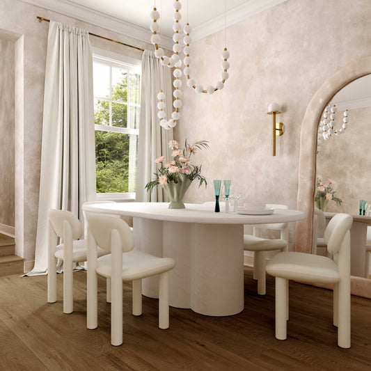Elise Ivory White Performance Velvet Dining Chair by TOV Furniture – photo 2 of 6