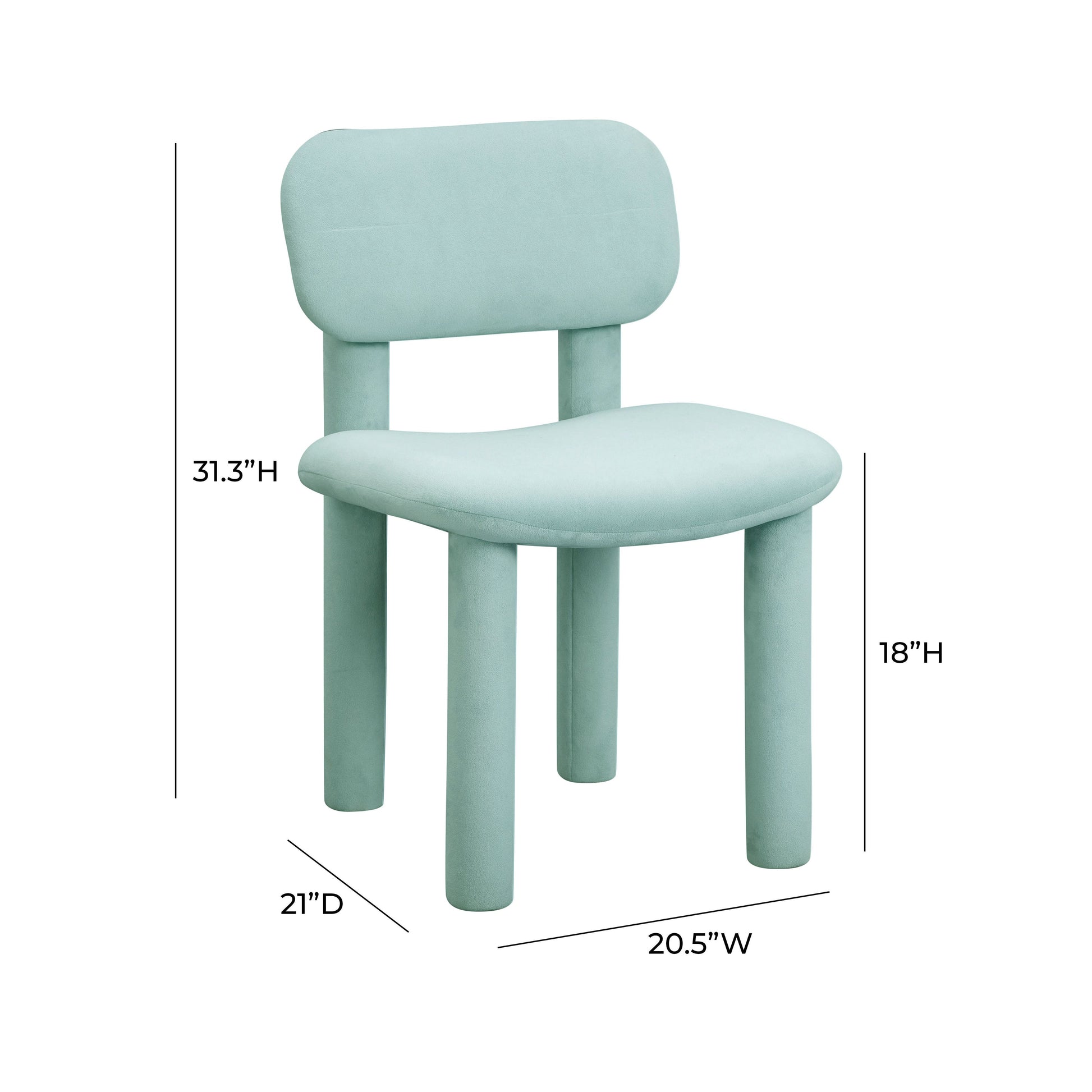 Elise Performance Velvet Dining Chair by TOV D54331