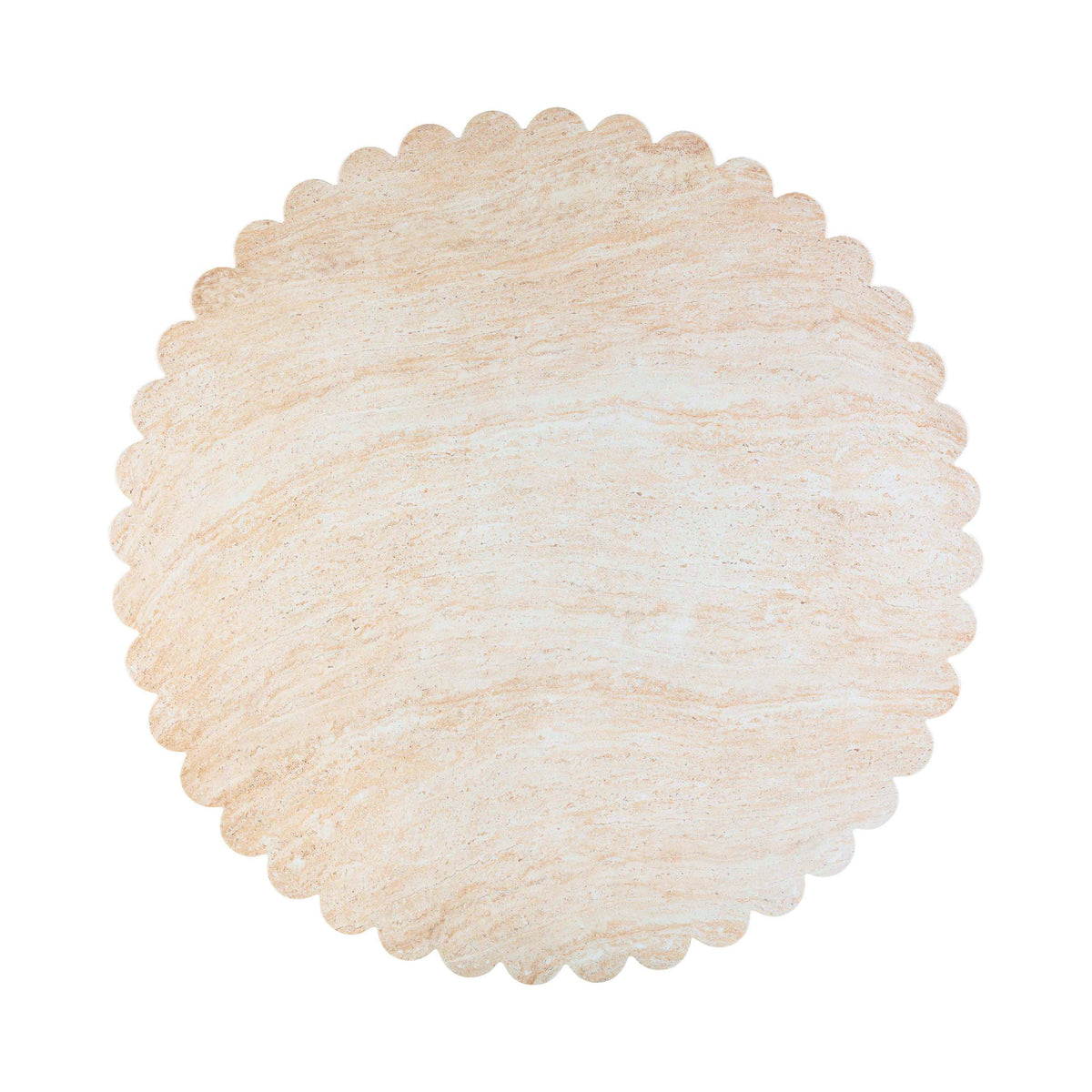 Blossom 54" Washed Faux Travertine Finish Indoor/Outdoor Round Dining Table by TOV Furniture – photo 4 of 7