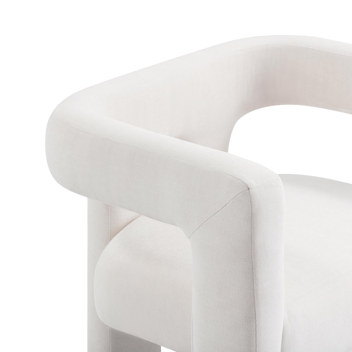Sloane Bone White Upcycled Performance Fabric Accent Chair by TOV Furniture – photo 6 of 7