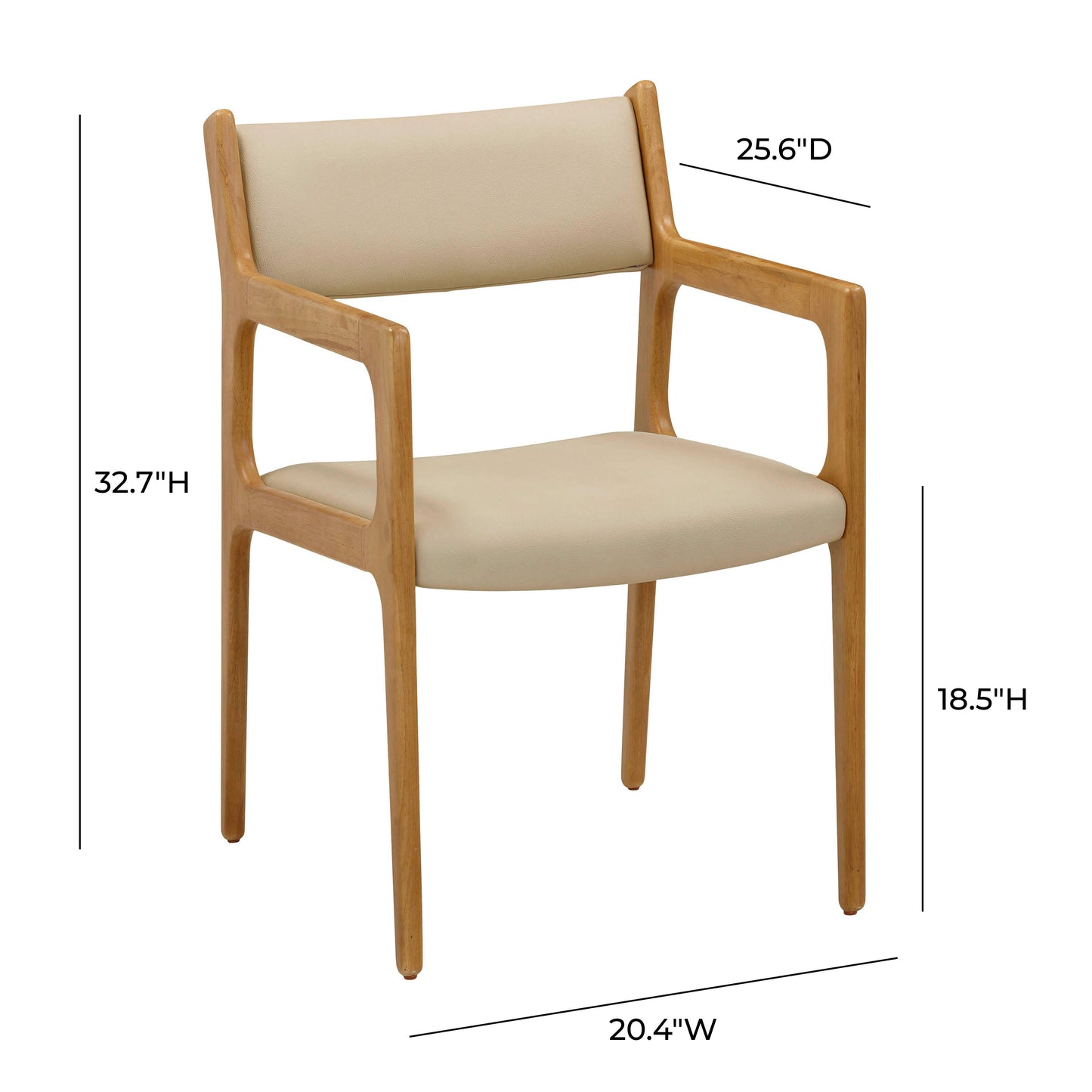 Ari Cream Performance Vegan Leather Dining Chair Set Of 2 by TOV D54353