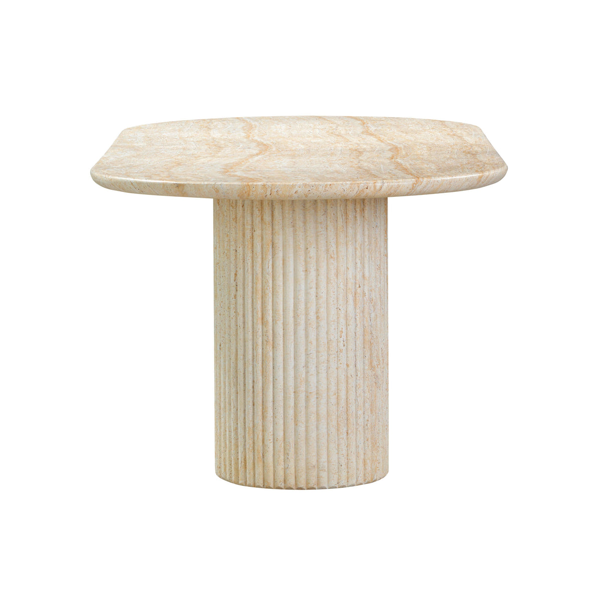 Brut 86" Faux Travertine Pattern Indoor/Outdoor Dining Table by TOV Furniture – photo 4 of 7