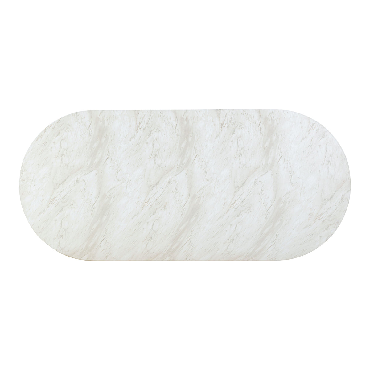 Brut 86" White Faux Marble Pattern Indoor/Outdoor Dining Table by TOV Furniture – photo 5 of 8
