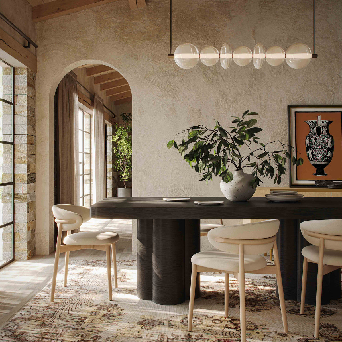 Bambi Black Ash Dining Table by TOV Furniture – photo 2 of 7