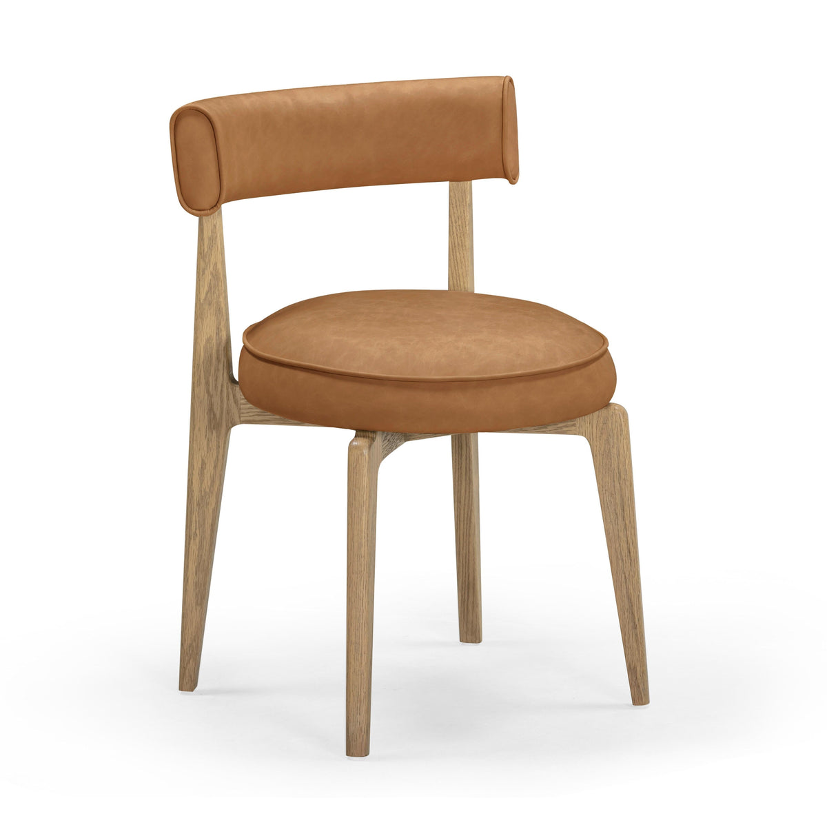 Nikita Saddle Brown Performance Vegan Leather Dining Chair by TOV Furniture – photo 1 of 8