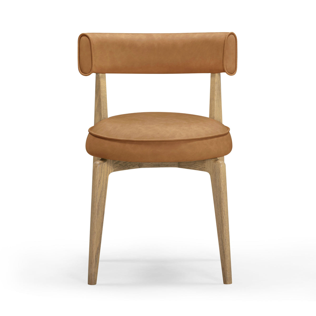 Nikita Saddle Brown Performance Vegan Leather Dining Chair by TOV Furniture – photo 3 of 8