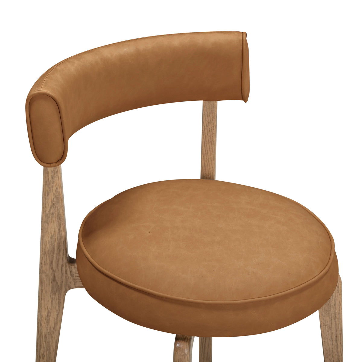 Nikita Saddle Brown Performance Vegan Leather Dining Chair by TOV Furniture – photo 6 of 8
